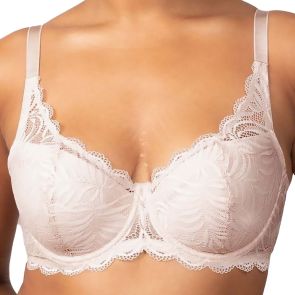 Triumph Essential Lace Balconette Underwire Padded Bra 10213478 Nude Pink