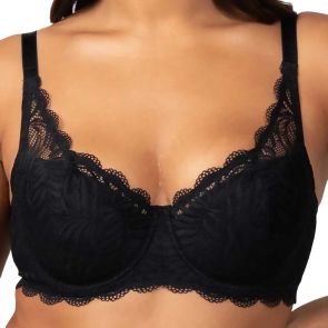 Triumph Essential Lace Balconette Underwire Padded Bra 10213478 Black