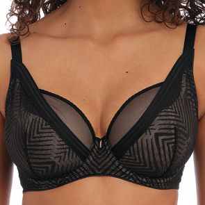 Freya Tailored Underwire High Apex Plunge Bra AA401121 Black