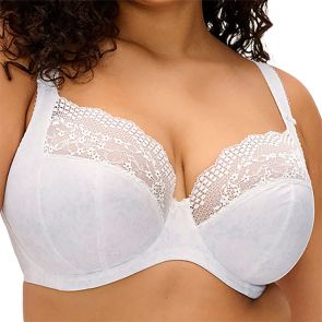 Elomi Lucie Underwire Stretch Plunge Bra EL4490 White