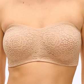 Wacoal Halo Lace Strapless Bra WA854205 Nude