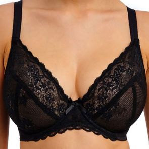 Freya Quinn Cameo Underwire Plunge Bra AA404302 Black