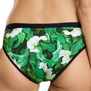 FINAL SALE Aqua Blu Botanica Classic Swim Brief A9005BO Green