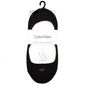 Calvin Klein Hailey Logo No Show Socks 2-Pack ECA632 Black
