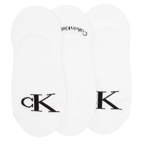 Calvin Klein Monogram Liner Socks 3-Pack ECJ502 White