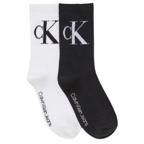 Calvin Klein Monogram Crew Socks 2-Pack ECJ701 White/Black