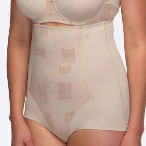 FINAL SALE Hush Hush by Slimform Eden Medium Control High Waist Brief HH042 Geo Nude