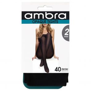 Ambra Tight Opaque 2-Pack Black
