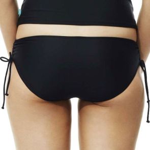 FINAL SALE Piha Solid Separates Adjustable Side Swim Pant P2125SS Black