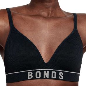 Bonds Retro Rib Wirefree Tee Bra YXF7Y Black