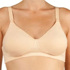Q-T Intimates Cotton Wirefree Nursing Bra Nude 381
