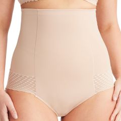 Nancy Ganz Revive Lace High Waisted Brief BW6257 Warm Taupe