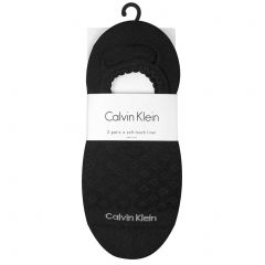 Calvin Klein Libby Diamond Openwork Liner Socks 2-Pack ECE540 Black