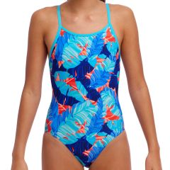 Funkita Girls Diamond Back One Piece FKS033G Lotsa Leaves