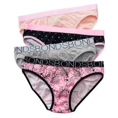 Bonds Girls Bikini 4-Pack UXYH4A Multi