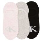 Calvin Klein Monogram Liner Socks 3-Pack ECJ502 Pink/Grey Heather/Black