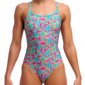 Funkita Ladies Diamond Back One Piece FKS033L Planted Pink