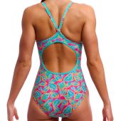Funkita Ladies Diamond Back One Piece FKS033L Planted Pink