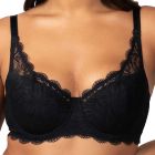 Triumph Essential Lace Balconette Underwire Padded Bra 10213478 Black Womens Bra