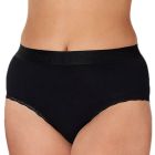 Bendon Cotton Logo High Rise Brief 32-7712 Black