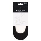 Ambra Bamboo Ecostyle Footlets 2-Pack Black