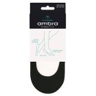 Ambra No Sweat Footlet 2-Pack AMNSWFTP Black Womens Hosiery