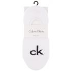 Calvin Klein Kristal Modern Cotton Logo Liner Socks ECA623 White Womens Socks