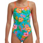 Funkita Girls Single Strap One Piece FKS030G Blue Hawaii
