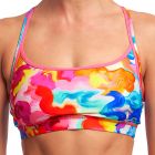 Funkita Ladies Sports Swim Top FS02L Messy Monet