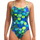 Funkita Ladies Diamond Back Swim One Piece FS11L Blue Bottle