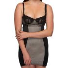 Hush Hush by Slimform Whisper High Waist Slip with Hidden Thong HH053 Black/Nude Womens Shapewear