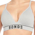 Bonds Retro Rib Wirefree Tee Bra YXF7Y White Womens Bra