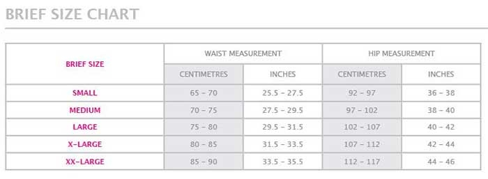 Hotmilk Underwear Size Chart