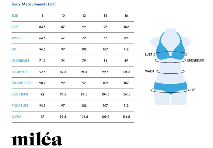 Milea Size Chart